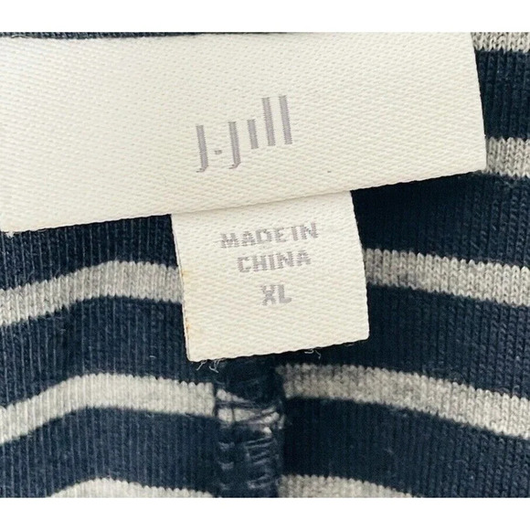 J Jill Button Cardigan XL Striped Knit Stretch Breathable Capsule Basics Classic - Picture 4 of 9